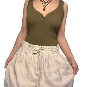 Dynamite Olive Green + Ivory 2-Piece Set
